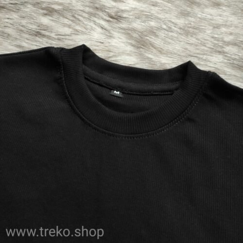 OVERSIZED DROP SHOULDER T-SHIRT – BLACK - Image 3