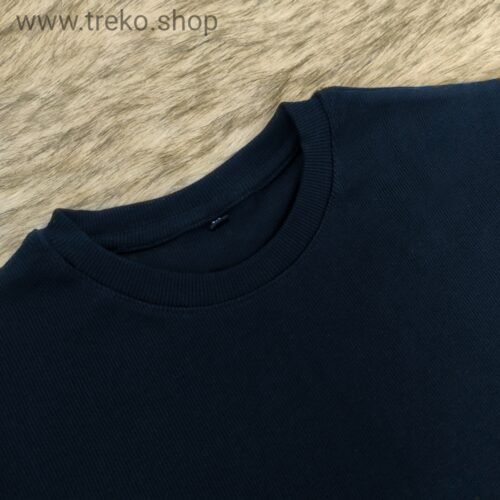 OVERSIZED DROP SHOULDER T-SHIRT – NAVY BLUE - Image 3