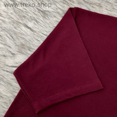 OVERSIZED DROP SHOULDER T-SHIRT - MAROON - Image 4