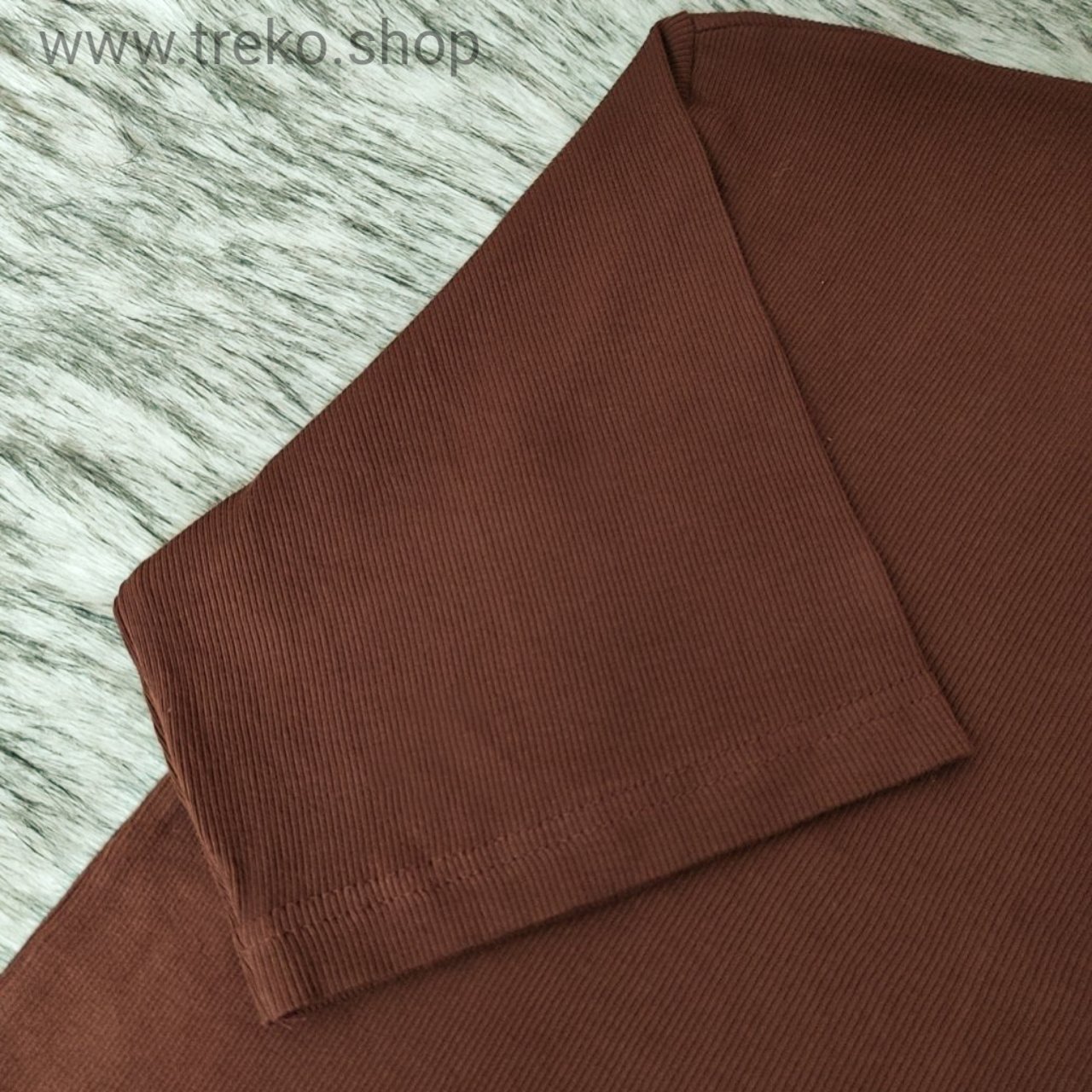 OVERSIZED DROP SHOULDER T-SHIRT – COFFEE - Image 4
