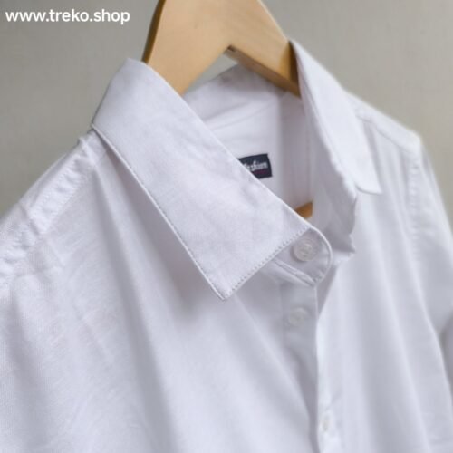 Solid Cotton Casual Shirt - White - Image 2