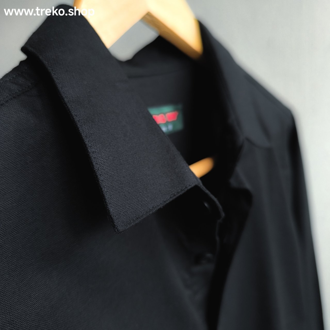 Solid Casual Shirt - Black - Image 2