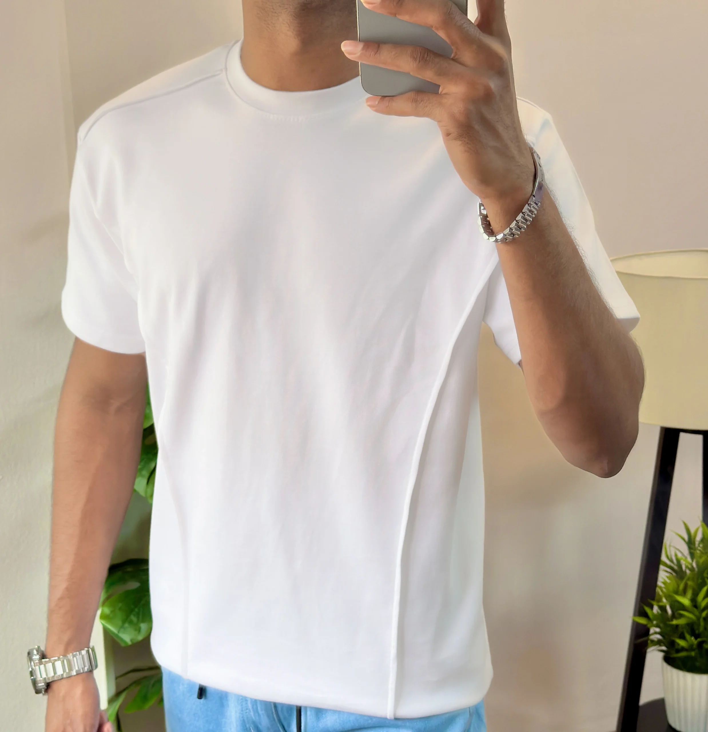 Men’s Half Sleeve Sport T-Shirt - White - Image 2