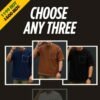 Contrast Stitch Oversized T-shirt - 3 Pieces Bundle