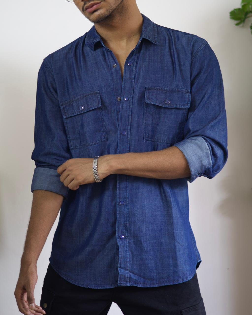 Soft Denim Shirt - Midnight Indigo