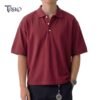 SOLID PK BOXY POLO - MAROON