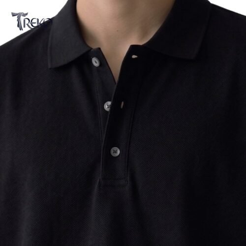 SOLID PK BOXY POLO - BLACK - Image 3
