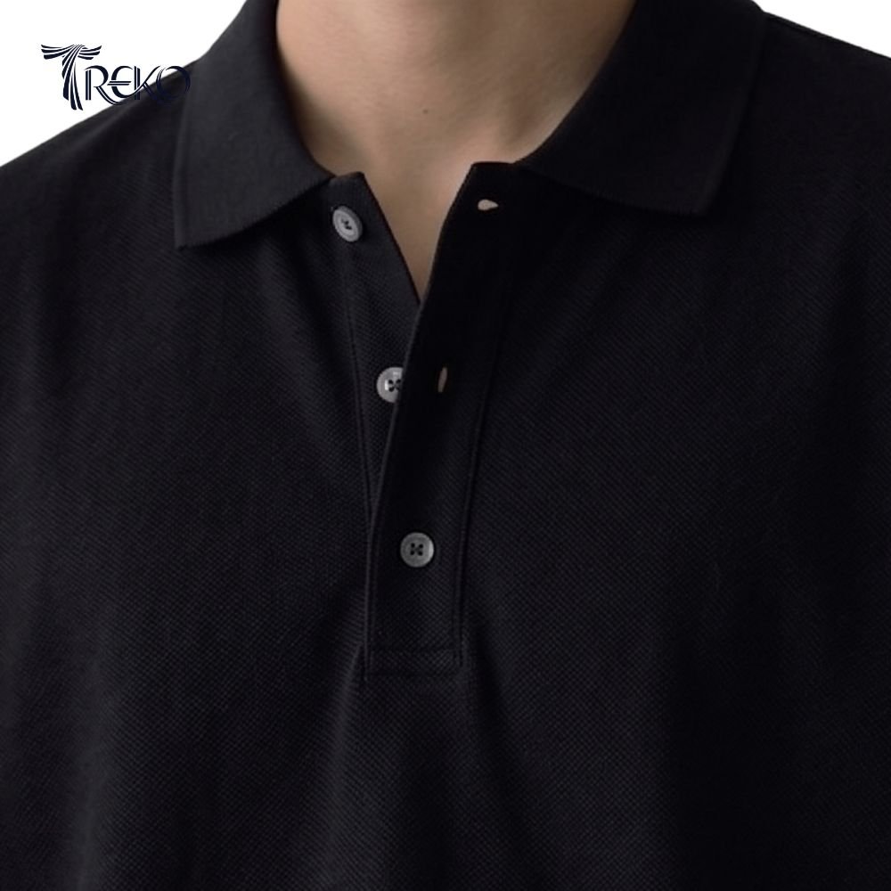 SOLID PK BOXY POLO - BLACK - Image 3