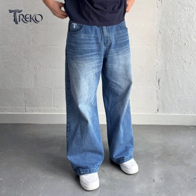 STRAIGHT CUT DENIM PANTS