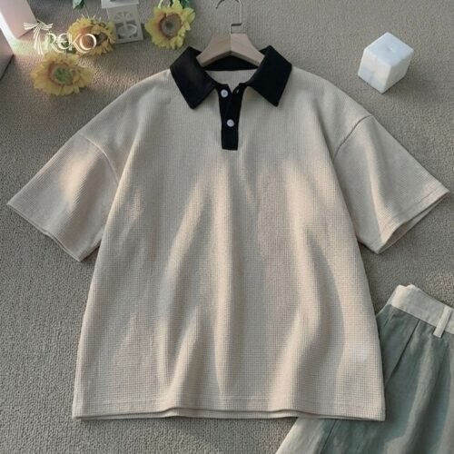 Alternative view of OVERSIZED WAFFLE POLO BEIGE