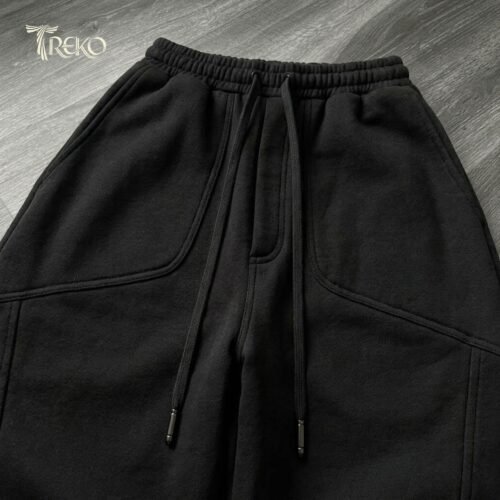 Y2K WIDE-LEG BAGGY TROUSERS BLACK - Image 2