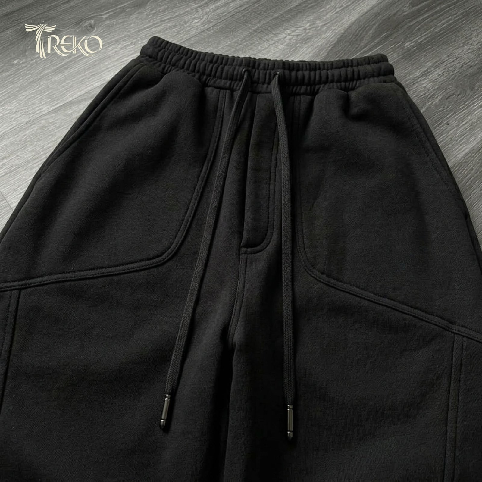 Y2K WIDE-LEG BAGGY TROUSERS BLACK - Image 2