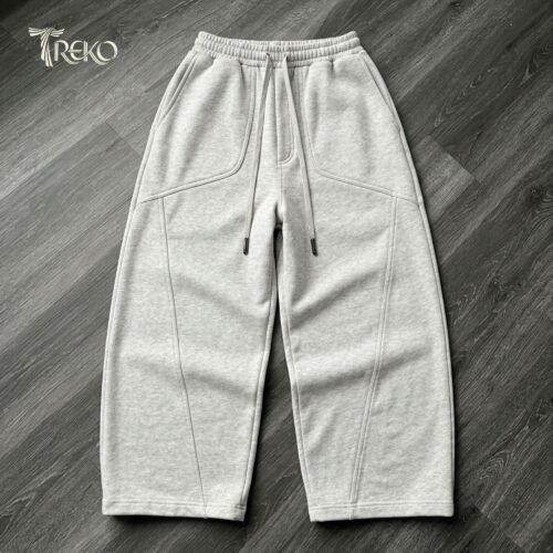 Y2K WIDE-LEG BAGGY TROUSERS ASH - Image 4