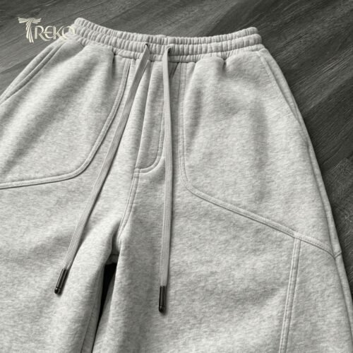 Y2K WIDE-LEG BAGGY TROUSERS ASH - Image 3