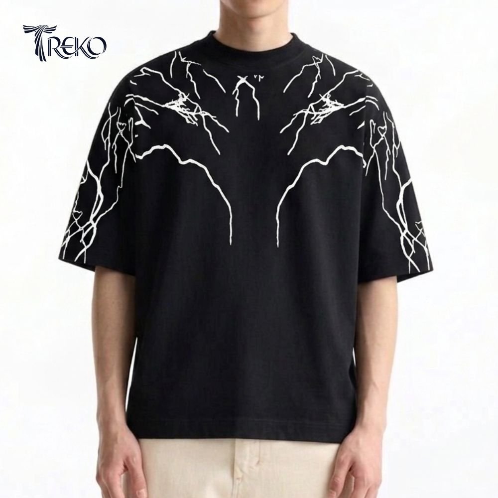 OVERSIZED THUNDER TEE BLACK