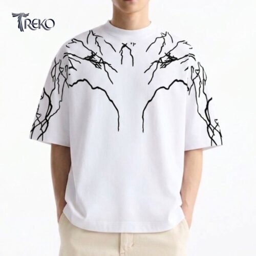 OVERSIZED THUNDER TEE WHITE