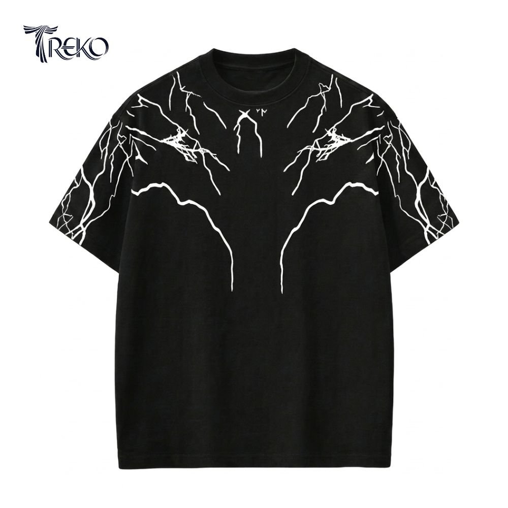 OVERSIZED THUNDER TEE BLACK - Image 3